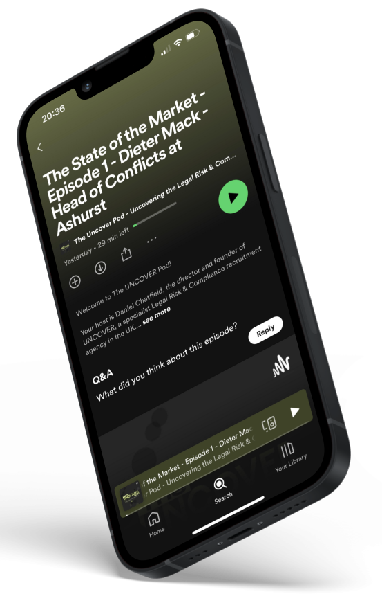 The Uncover Pod on mobile